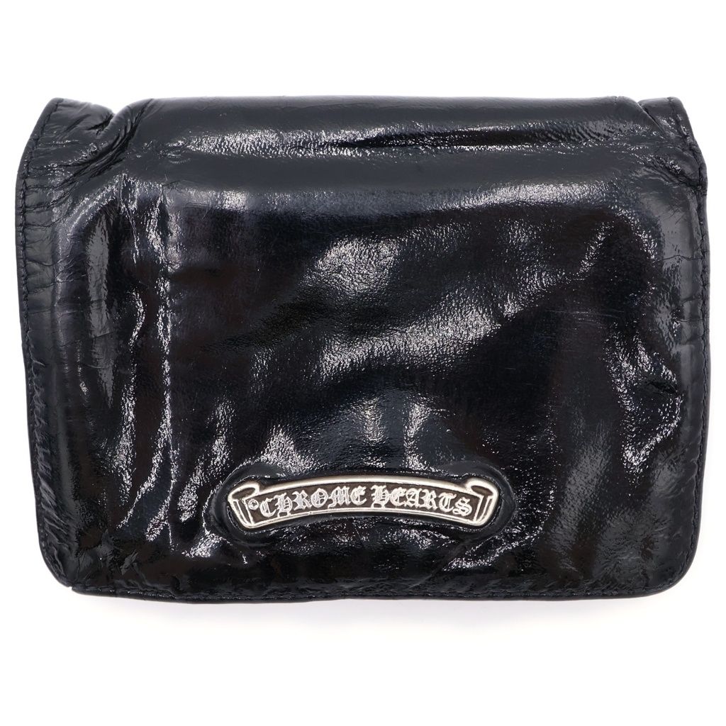 Chrome Hearts Joey Patent Leather Wallet Black
