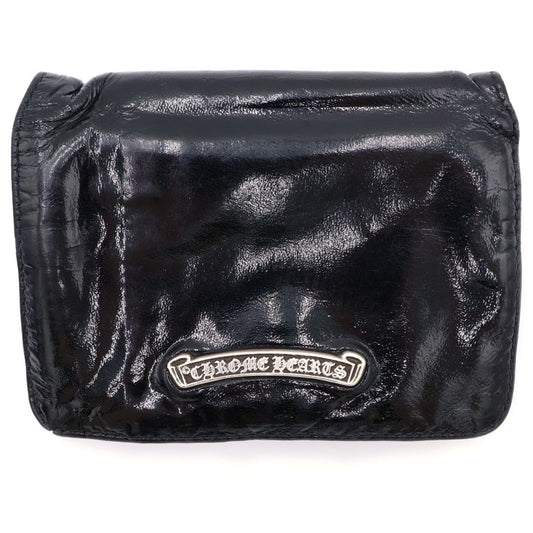 Chrome Hearts Joey Patent Leather Wallet Black