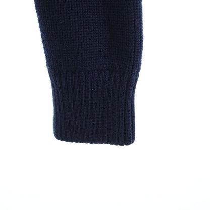 Moncler Cut Replacement Knit Down Jacket Black Navy Nylon — view 5