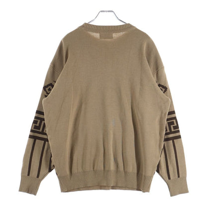 Versace Jeans Couture Medusa Logo Embroidery Baroque Pattern Pullover Knit — view 2