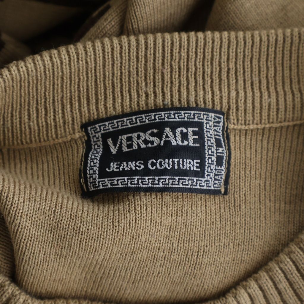 Versace Jeans Couture Medusa Logo Embroidery Baroque Pattern Pullover Knit — view 7