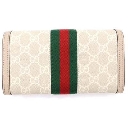 Gucci GG Supreme Continental Wallet Beige Canvas Leather — view 2