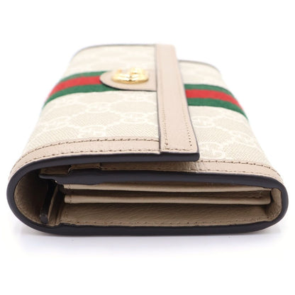 Gucci GG Supreme Continental Wallet Beige Canvas Leather — view 3