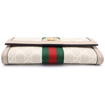 Gucci GG Supreme Continental Wallet Beige Canvas Leather — view 5
