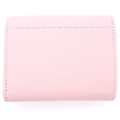 Prada Lip Pattern Trifold Wallet Araba Star Pink Saffiano — view 2