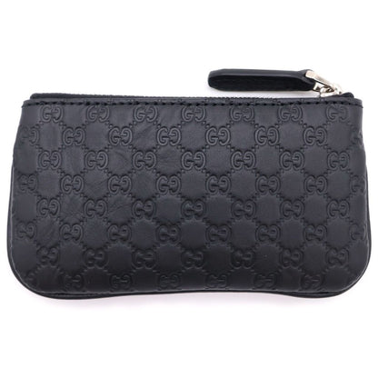Gucci Micro Guccissima Coin Case Black Leather Silver — view 2