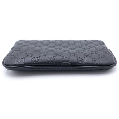 Gucci Micro Guccissima Coin Case Black Leather Silver — view 5