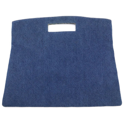 Chanel Quilted Denim Handbag Clutch Second Indigo — view 2