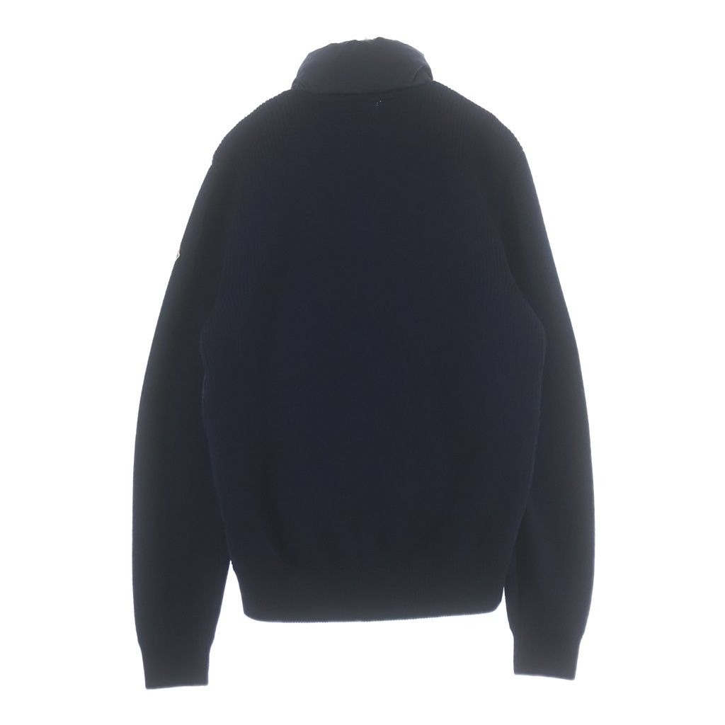 Moncler Maglione Tricot Cardigan Knit Cut Replacement Zip Up Jacket Navy — view 2