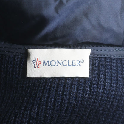 Moncler Maglione Tricot Cardigan Knit Cut Replacement Zip Up Jacket Navy — view 7