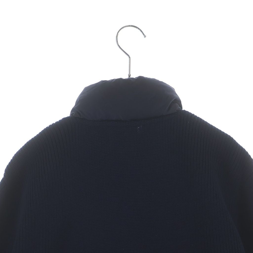 Moncler Maglione Tricot Cardigan Knit Cut Replacement Zip Up Jacket Navy — view 4
