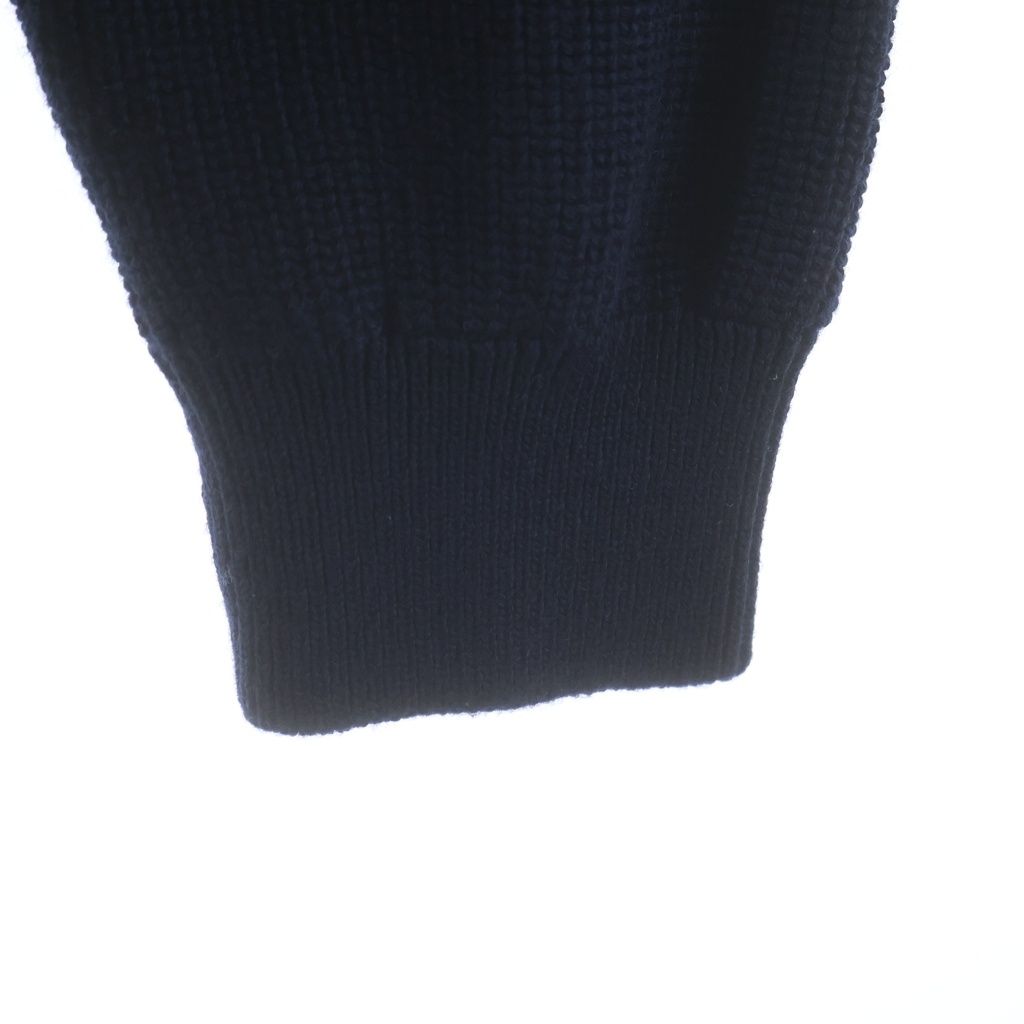 Moncler Maglione Tricot Cardigan Knit Cut Replacement Zip Up Jacket Navy — view 5