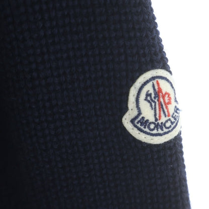 Moncler Maglione Tricot Cardigan Knit Cut Replacement Zip Up Jacket Navy — view 6