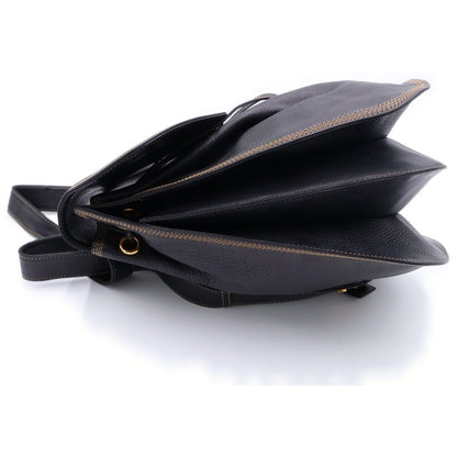 Loewe Anagram Leather Backpack Black Gold — view 3