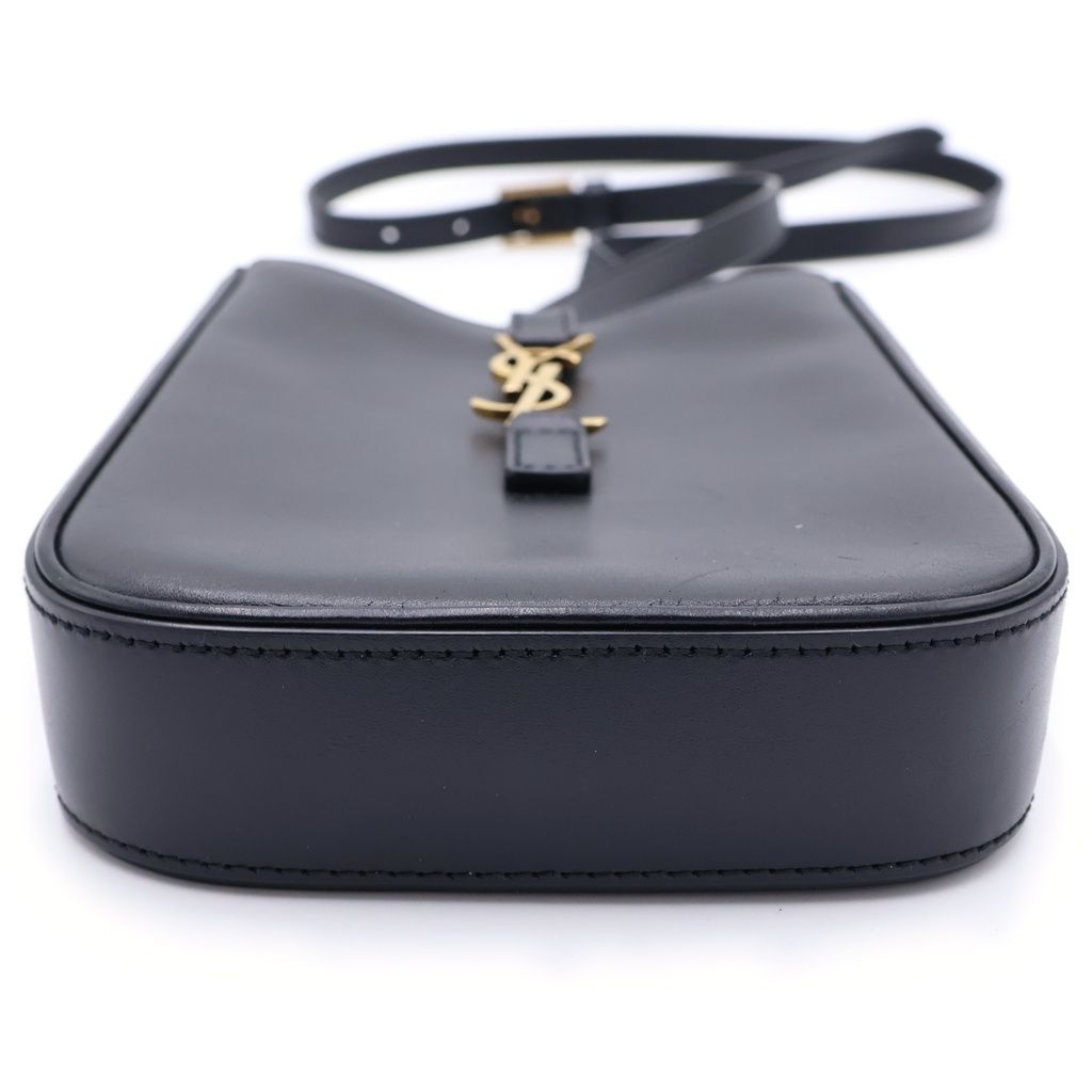 Saint Laurent Paris Mini Shoulder Bag Black Calfskin Gold — view 4