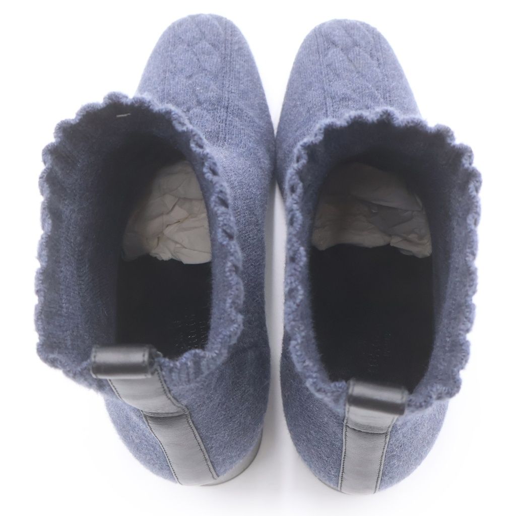 Hermes Volvert Exlibris Heels Knit Short Boots Shoes Navy Box — view 4