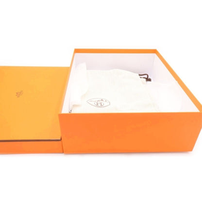 Hermes Volvert Exlibris Heels Knit Leather Short Boots Shoes Black Box — view 6