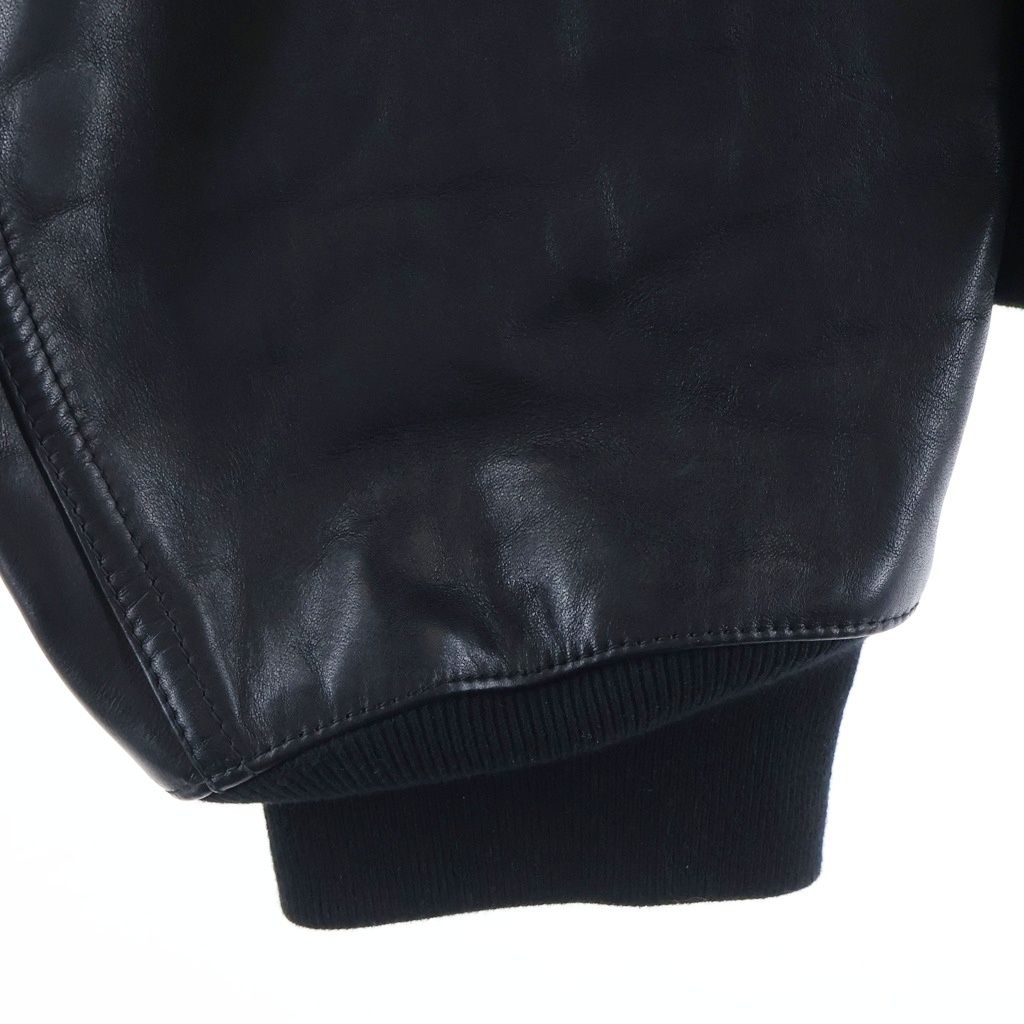 Balenciaga Lined Zip Up Hoodie Front Logo Print Zip Up Leather Hooded Jacket — view 6