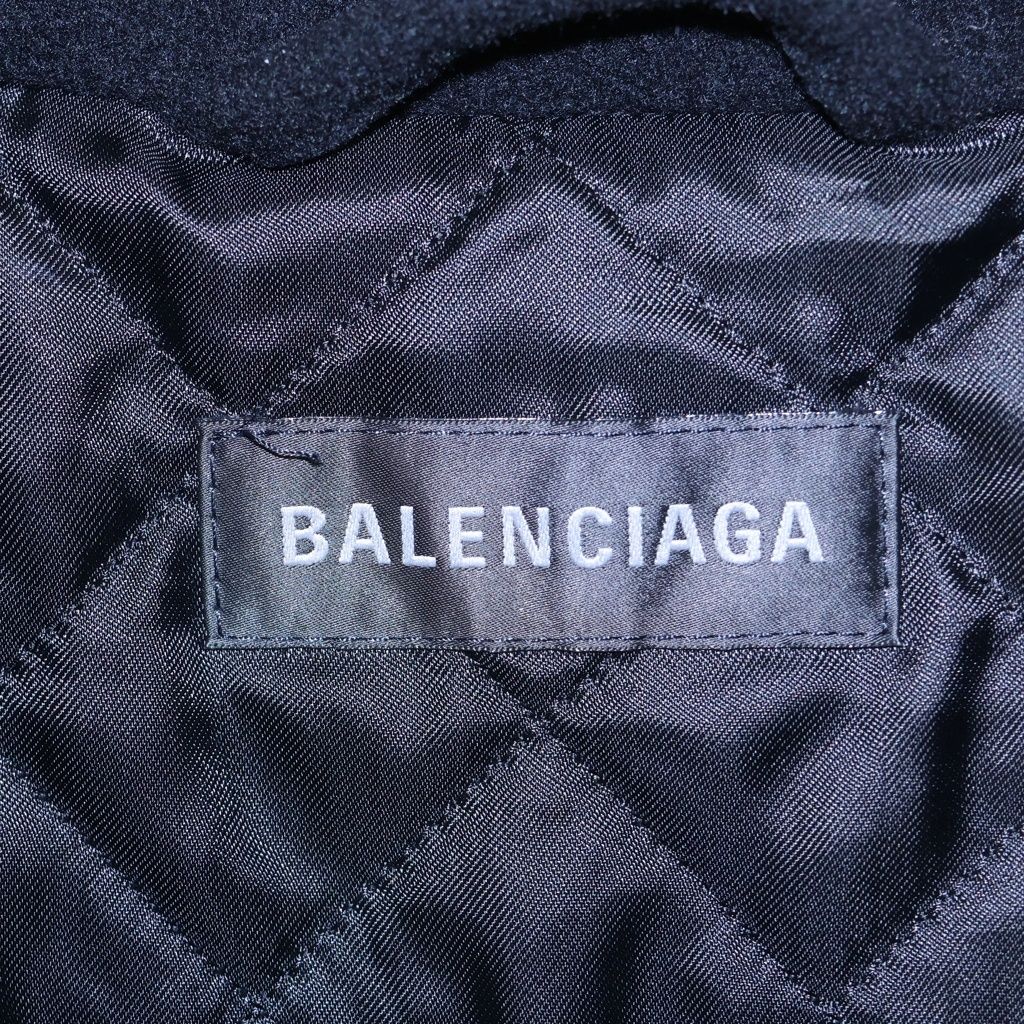 Balenciaga Fleece Track Suit Jacket Logo Struck Black — view 6