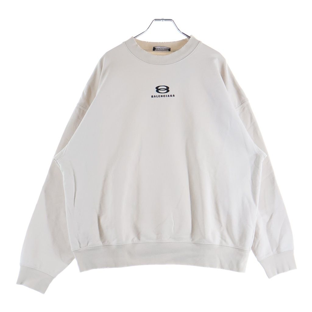 Balenciaga Unity Sports Icon Sweatshirt Logo Embroidery Distressed Crew Neck