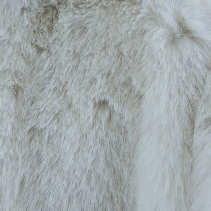 Balenciaga Extended BB Zip Up Fur Jacket White — view 5