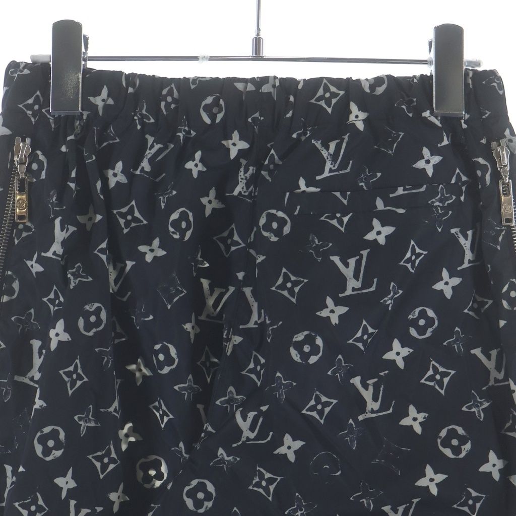 Louis Vuitton Monogram Stencil Effect Nylon Pants Black — view 4