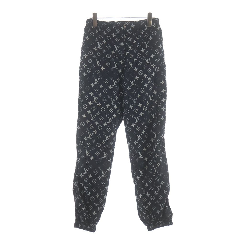Louis Vuitton Monogram Stencil Effect Nylon Pants Black