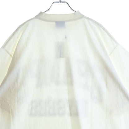 Balenciaga Carre Logo Print Mock Neck Short Sleeve T-Shirt White — view 4