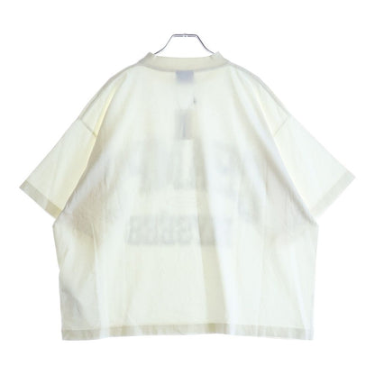 Balenciaga Carre Logo Print Mock Neck Short Sleeve T-Shirt White — view 2