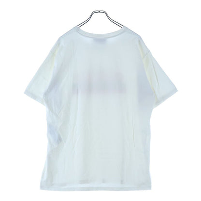 Gucci Oversize Front Print Crew Neck Short Sleeve T-Shirt Short Top White — view 2