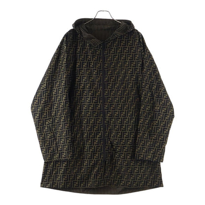 Fendi Zucca Pattern Jacket Hooded Black Brown