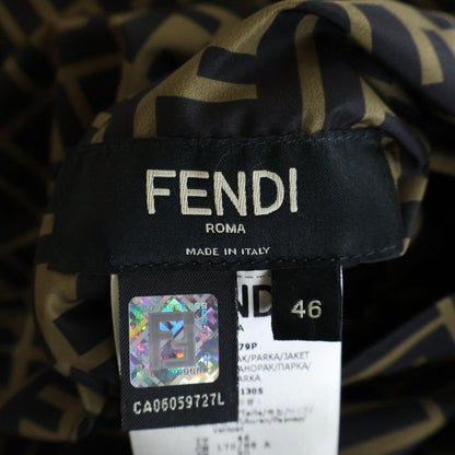 Fendi Zucca Pattern Jacket Hooded Black Brown — view 7