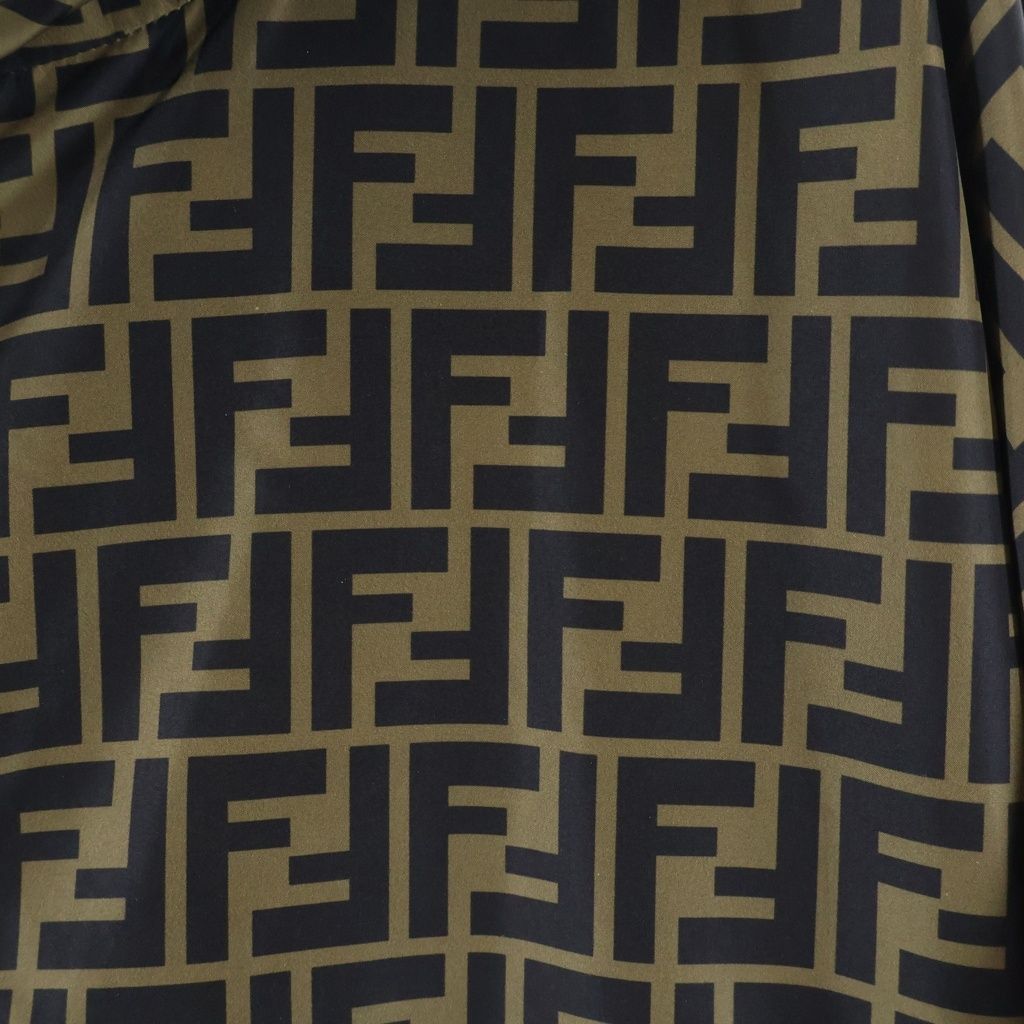 Fendi Zucca Pattern Jacket Hooded Black Brown — view 5