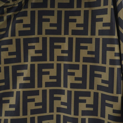 Fendi Zucca Pattern Jacket Hooded Black Brown — view 5