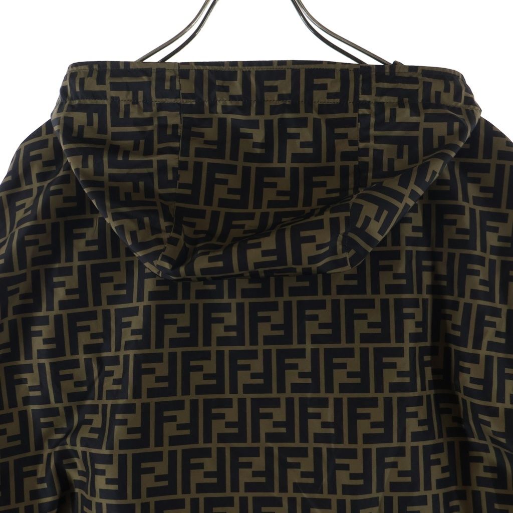 Fendi Zucca Pattern Jacket Hooded Black Brown — view 4