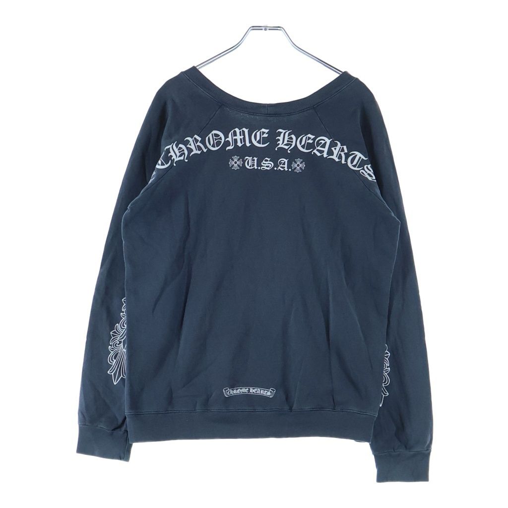 Chrome Hearts Sweatshirt Plvr Back Arch Logo Sleeves Floral Crew Neck Pullover