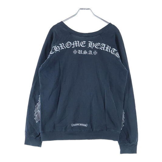 Chrome Hearts Sweatshirt Plvr Back Arch Logo Sleeves Floral Crew Neck Pullover
