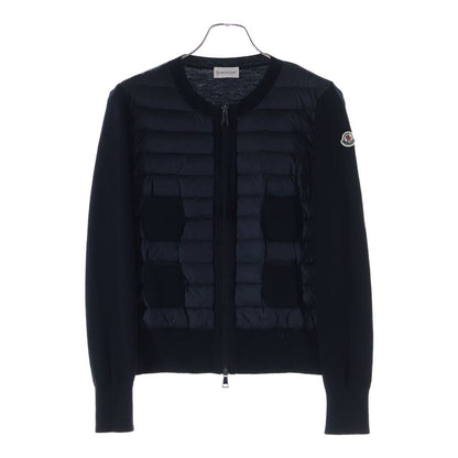Moncler Cardigan Tricot Down Jacket Contrast Zip Up Gray