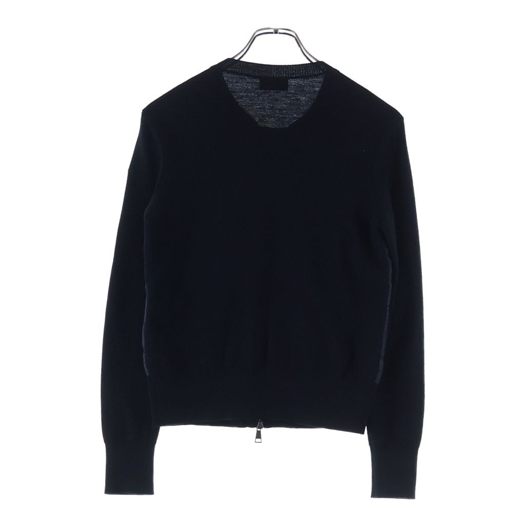 Moncler Cardigan Tricot Down Jacket Contrast Zip Up Gray — view 2