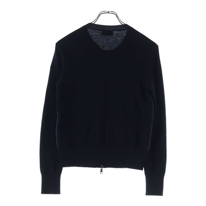 Moncler Cardigan Tricot Down Jacket Contrast Zip Up Gray — view 2