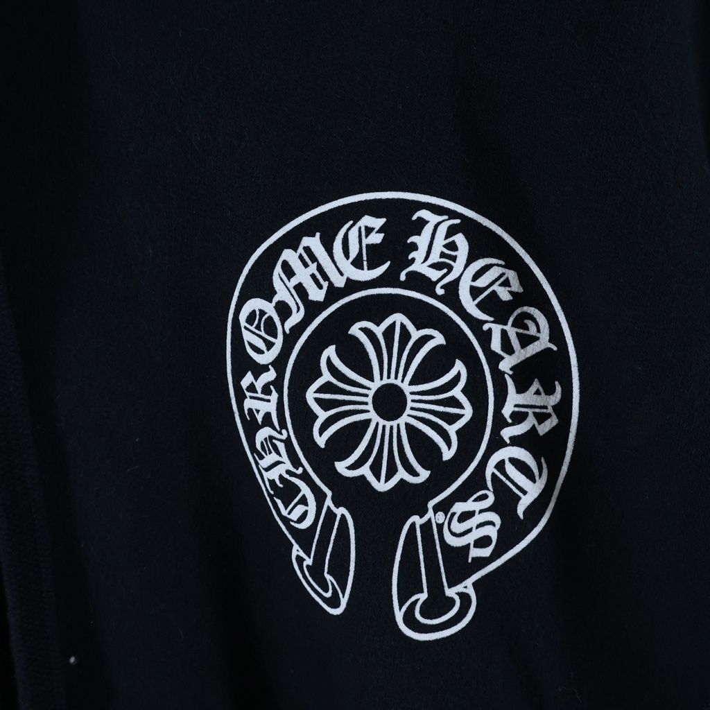Chrome Hearts Osaka Horseshoe Hoodie Limited Sleeve Print Pullover Black — view 5