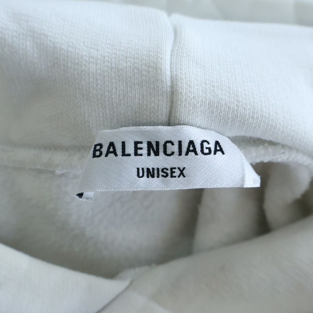 Balenciaga Slime Paint Logo Hoodie Pullover Sweatshirt White — view 6