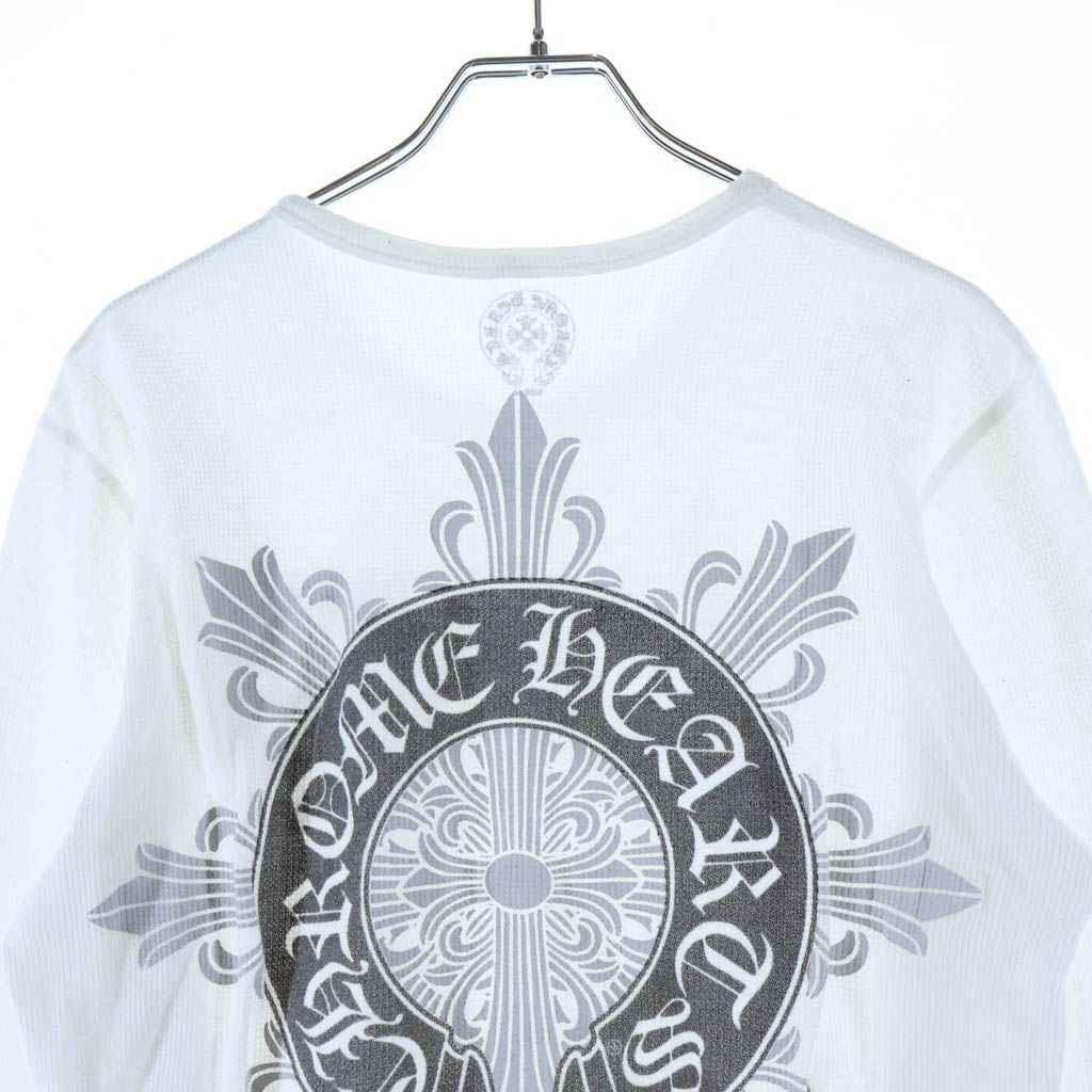 Chrome Hearts Vintage CH L S Tee Back Floral Horse Shoe Print Crew Neck Long — view 4