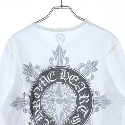 Chrome Hearts Vintage CH L S Tee Back Floral Horse Shoe Print Crew Neck Long — view 4