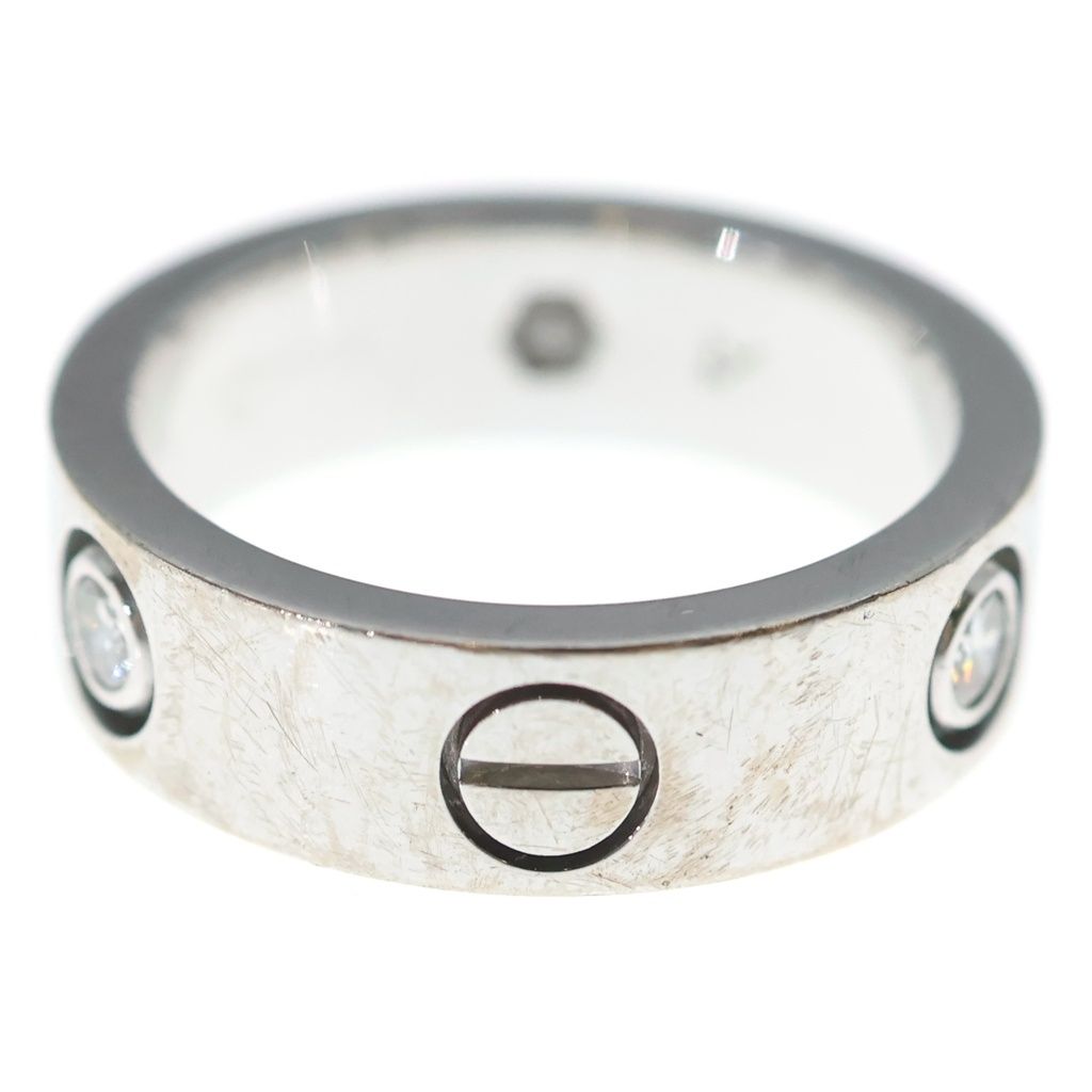 Cartier Love Ring Half Diamond White Gold — view 3