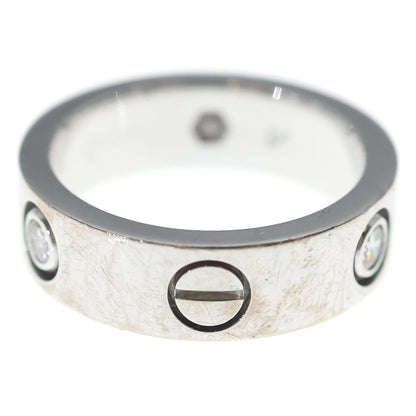 Cartier Love Ring Half Diamond White Gold — view 3