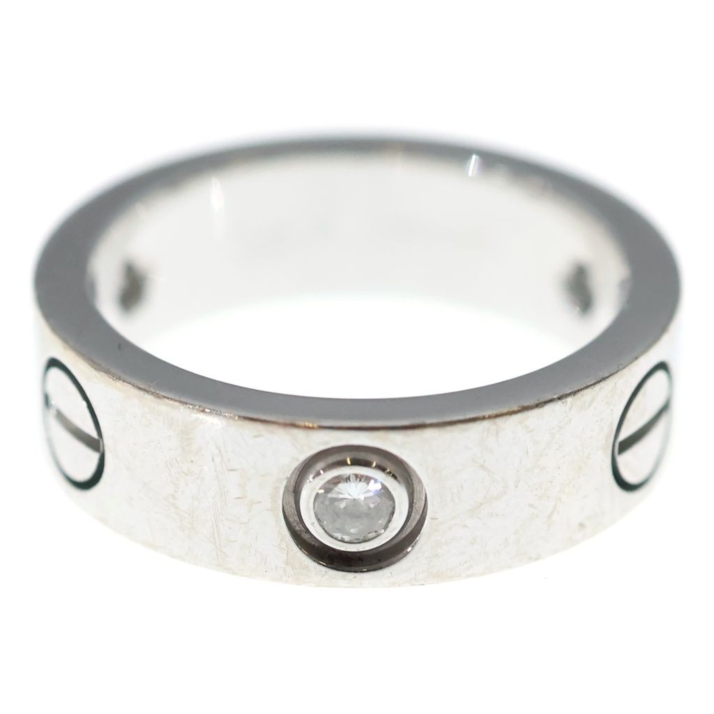 Cartier Love Ring Half Diamond White Gold