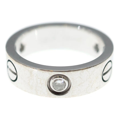 Cartier Love Ring Half Diamond White Gold