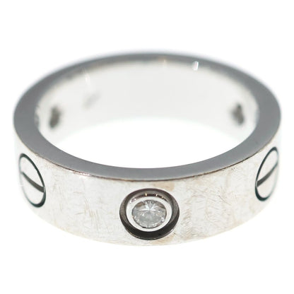Cartier Love Ring Half Diamond White Gold — view 2