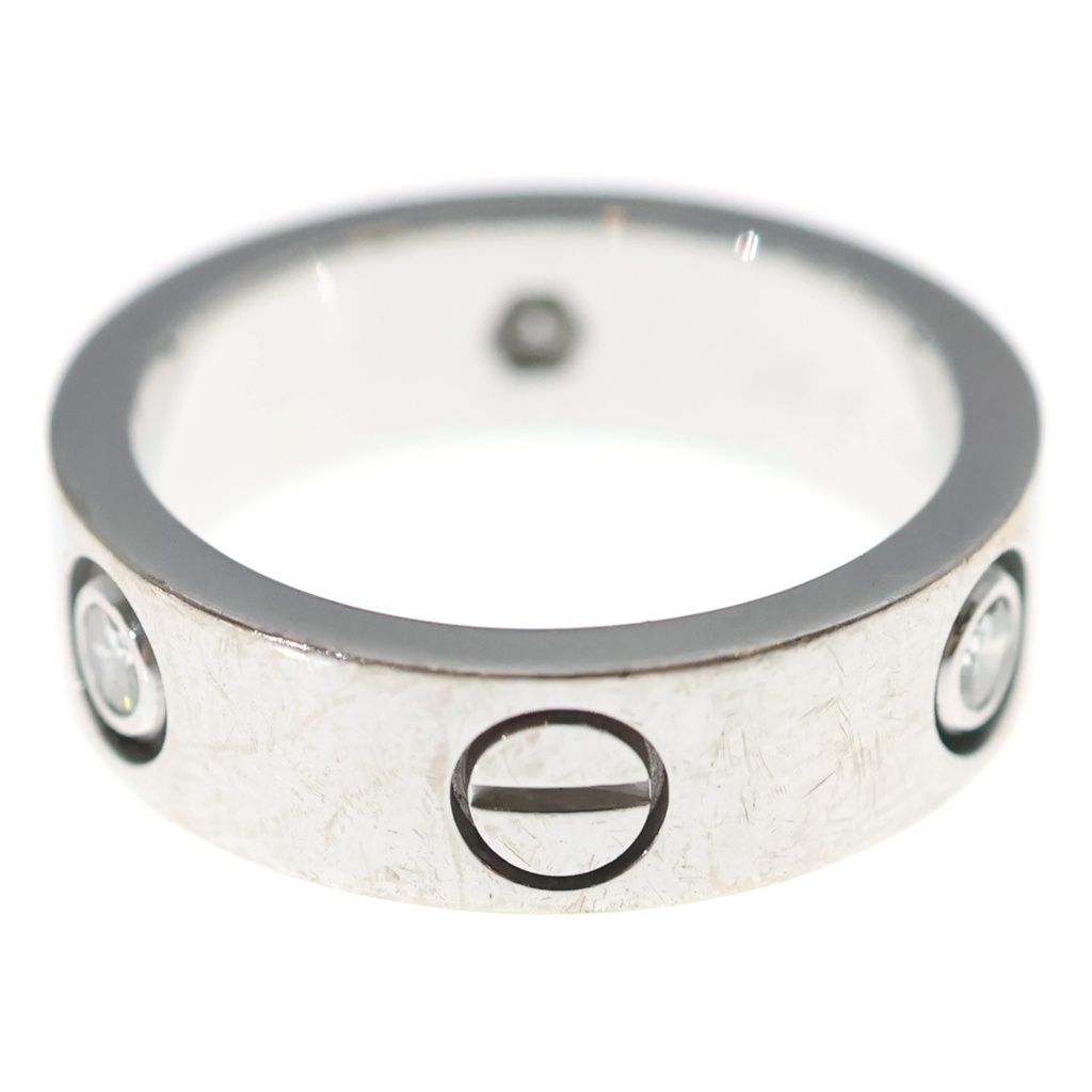 Cartier Love Ring Half Diamond White Gold — view 4